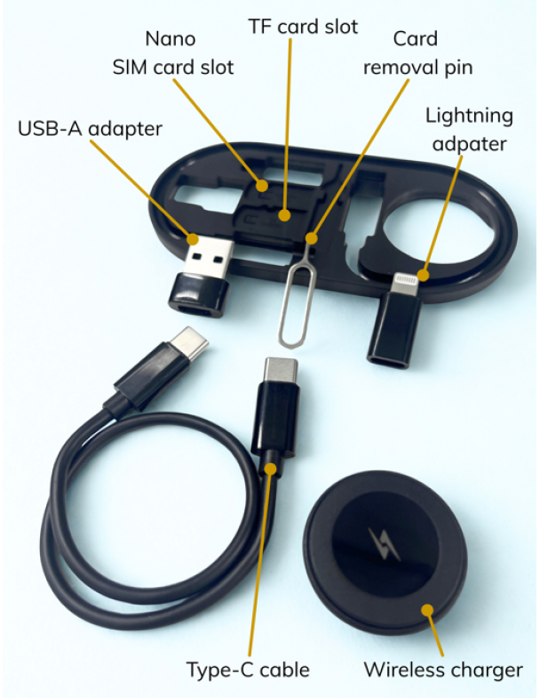 HKUST 7 in 1 Multifunctional Charging Set with PU Leather Sleeve